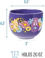 Vista 237 de Silver Buffalo The Powerpuff Girls Girl Power Featuring Blossom, Bubbles, and Buttercup Ceramic Ramen Noodle Rice Bowl with Chopsticks, Microwave