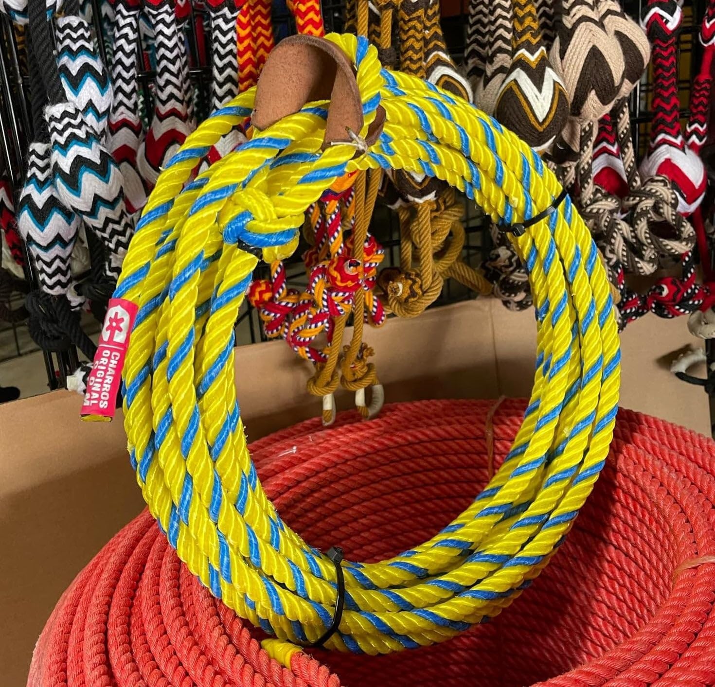 39 ft Yellow SOGA De Plastico Charro Trick Rope