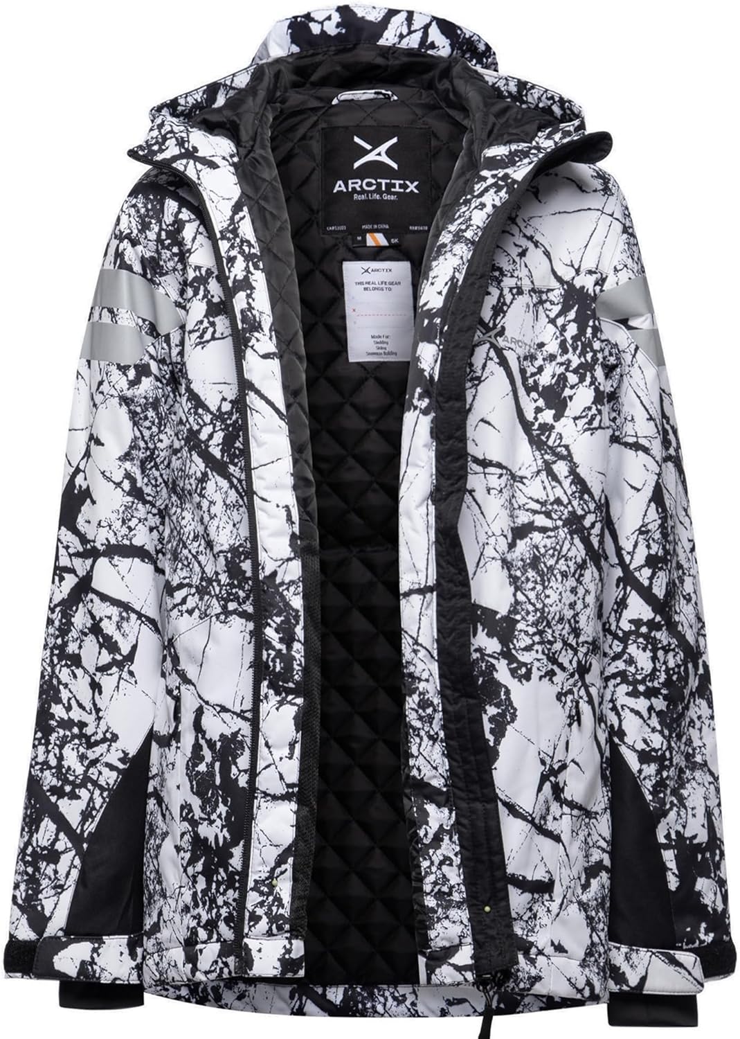 Arctix unisex-child Insulated Quilted Lining With Reflective Print Cold Weather Peak Performance Jacket