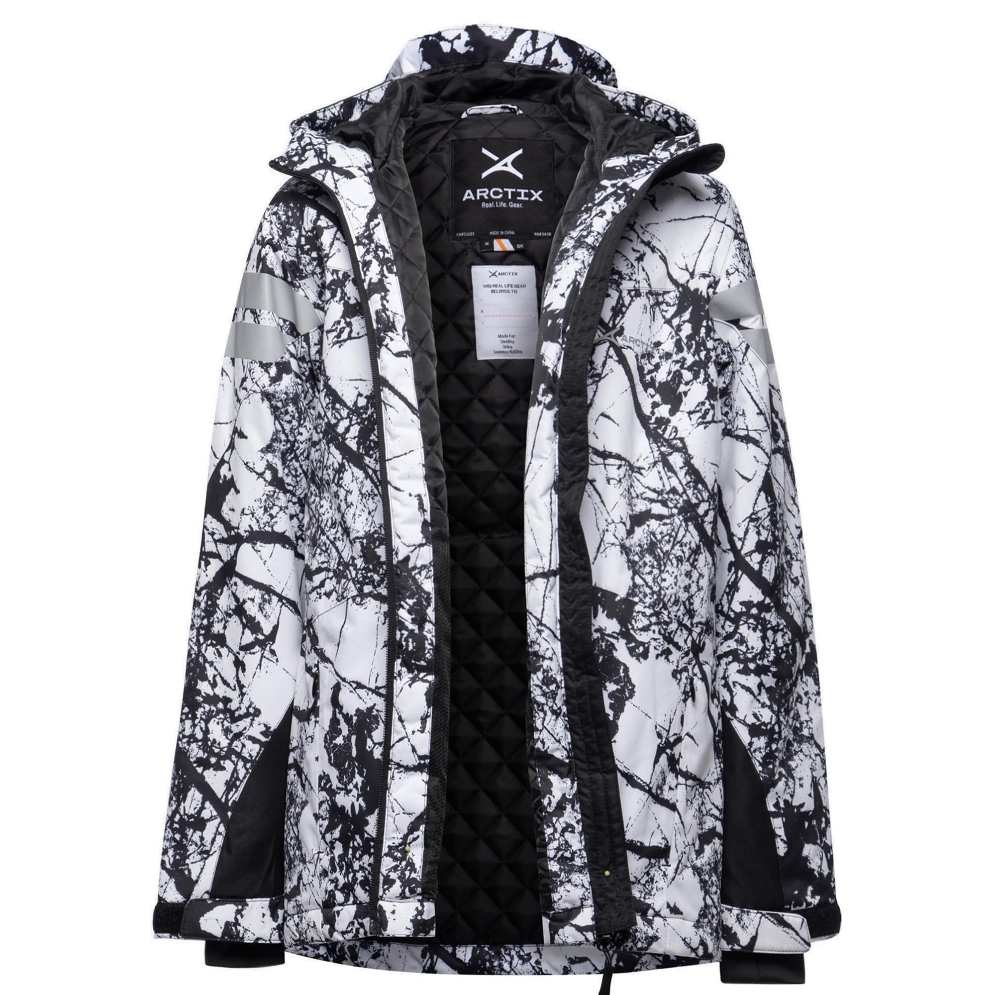Arctix Kids' Insulated Quilted Lining With Reflective Print Cold Weather Peak Performance Jacket