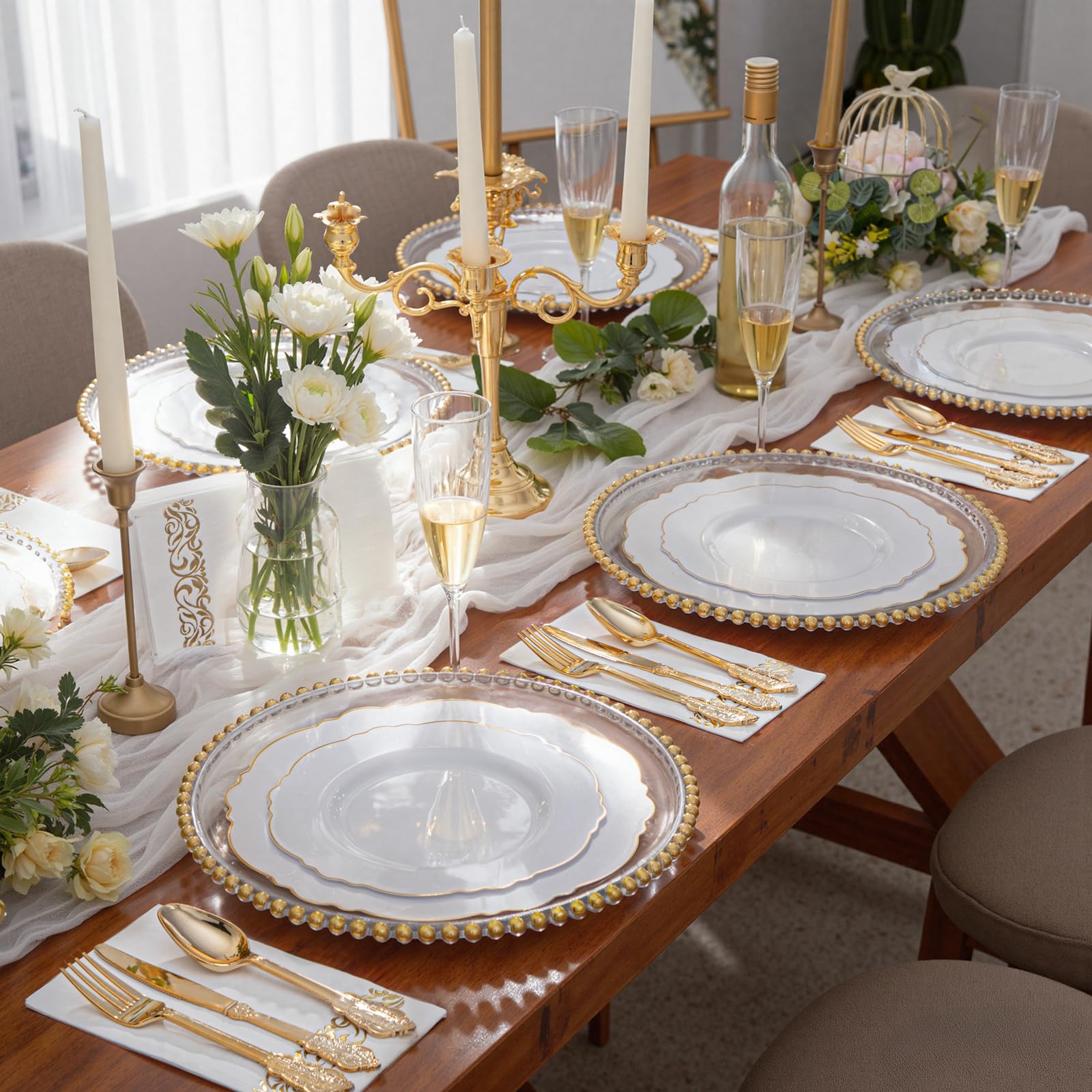 Gold Disposable Cutlery Set - 300 Piece -4 Gold Disposable Cutlery Set - 300 Piece -4