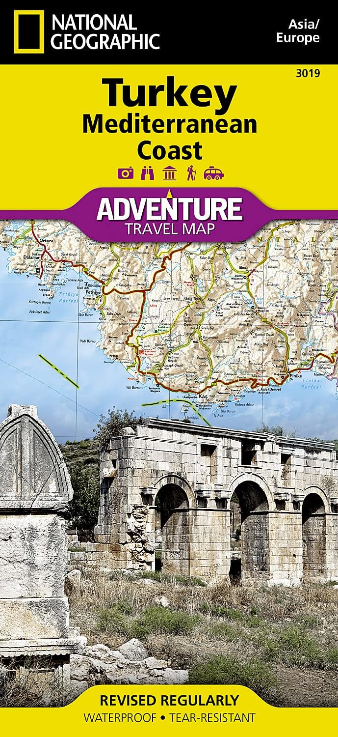 Türkiye (Turkey): Mediterranean Coast Map (National Geographic Adventure Map, 3019)