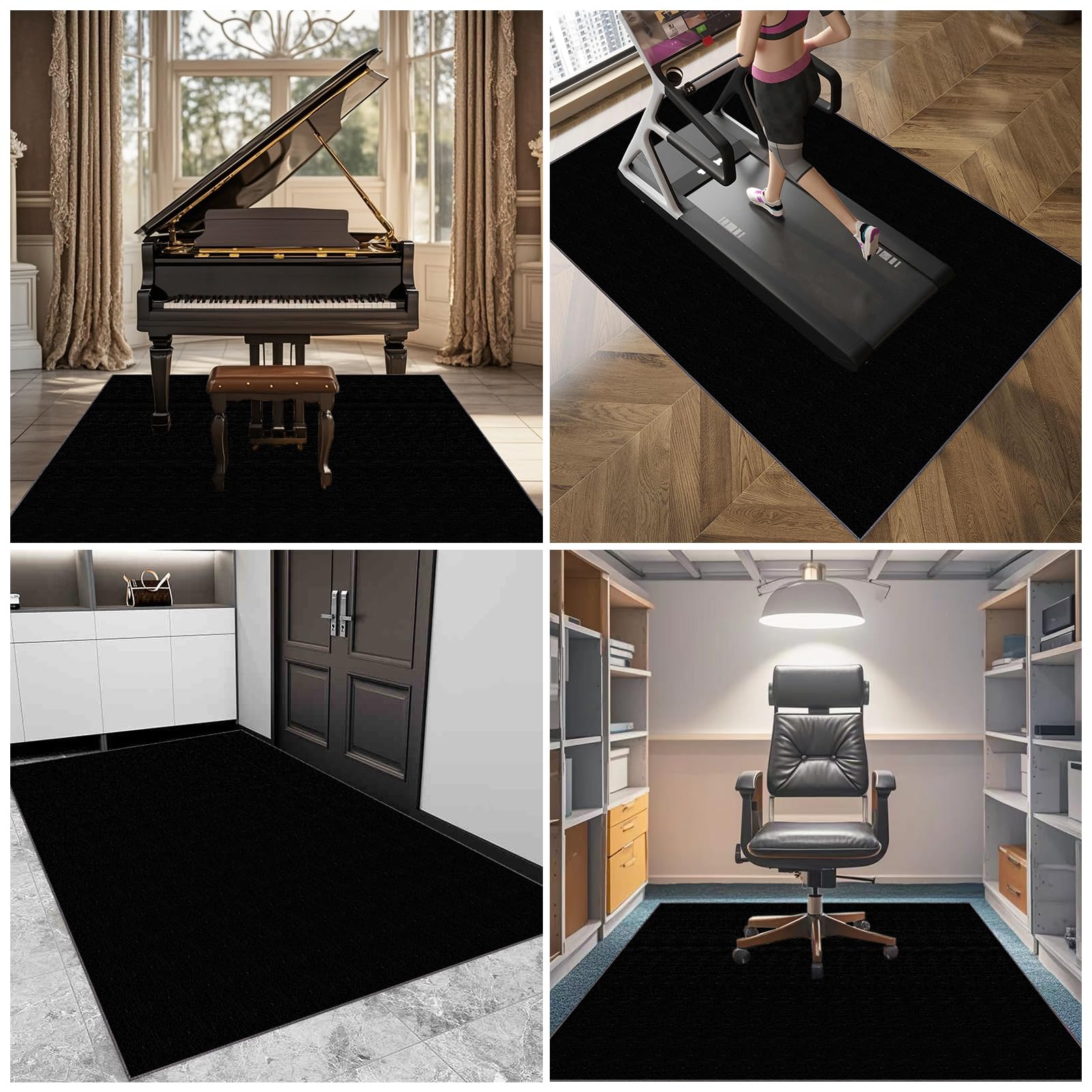 Schlagzeugteppich 120 x 70 cm, Rutschfeste, Elektronisches Schlagzeug Teppich, Professionelles rechteckiges Jazz Schlagzeug Kit für Bass Drum Snare Drum und andere Instrumente Teppich