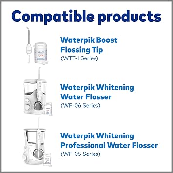 Waterpik Aquarius Water Flosser with 10 Settings, 7 Tips, ADA Accepted Black WP-662 Bundle with Waterpik Fresh Mint Whitening Refill Tablets 30 Count WT-30