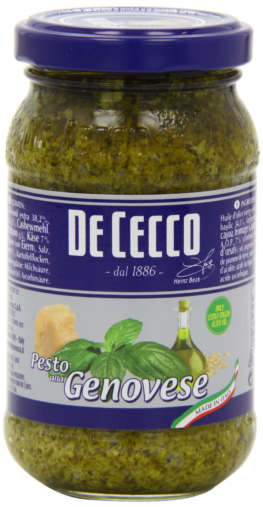 De Cecco Sauce Pesto Alla Genovese 200gr - Lot de 4