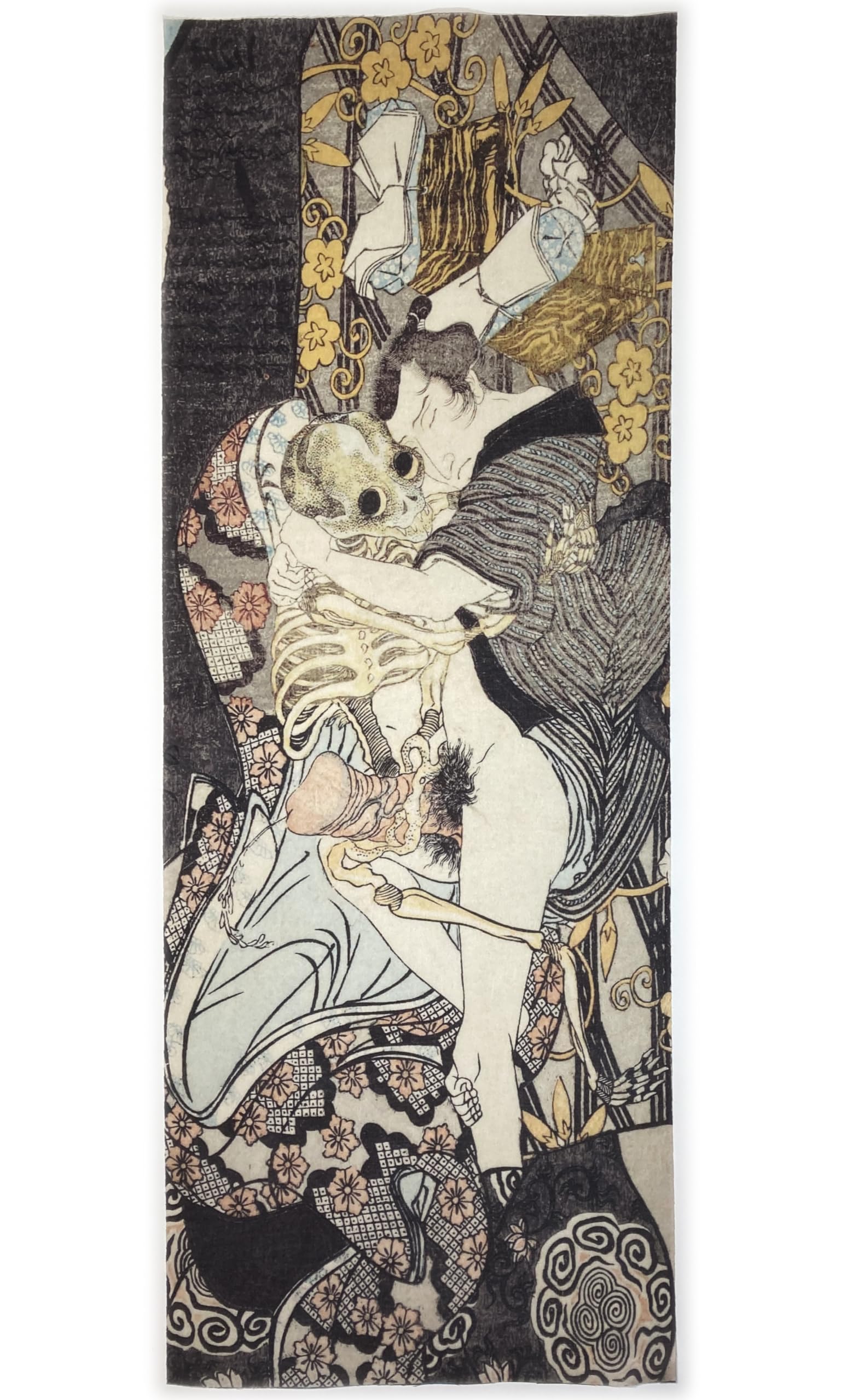 Amazon.co.jp: 古今東西 浮世絵 春画 手ぬぐい 歌川豊国 絵本開中鏡