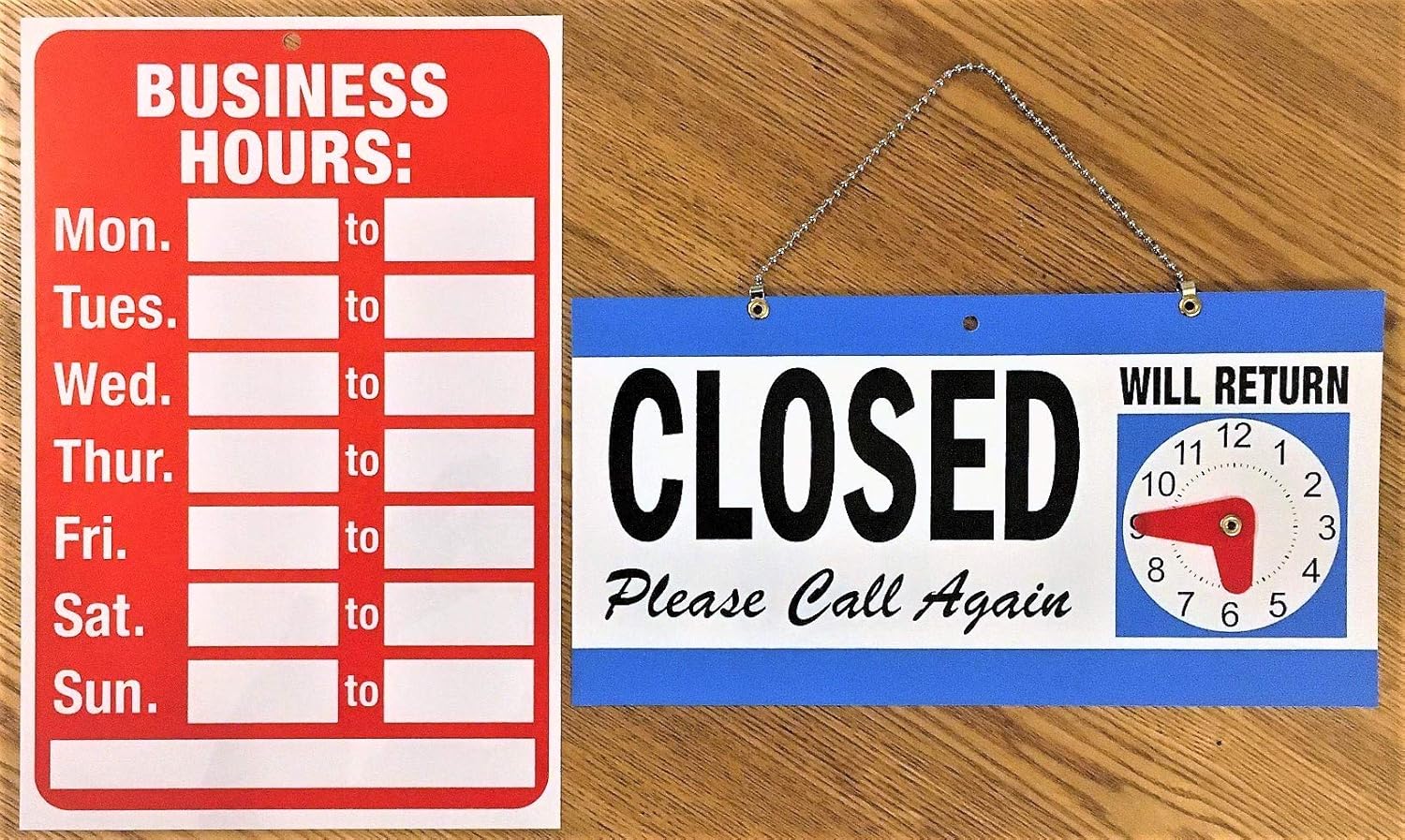 Anycom Opening Business Hours Sign with Number Stickers and Double ...