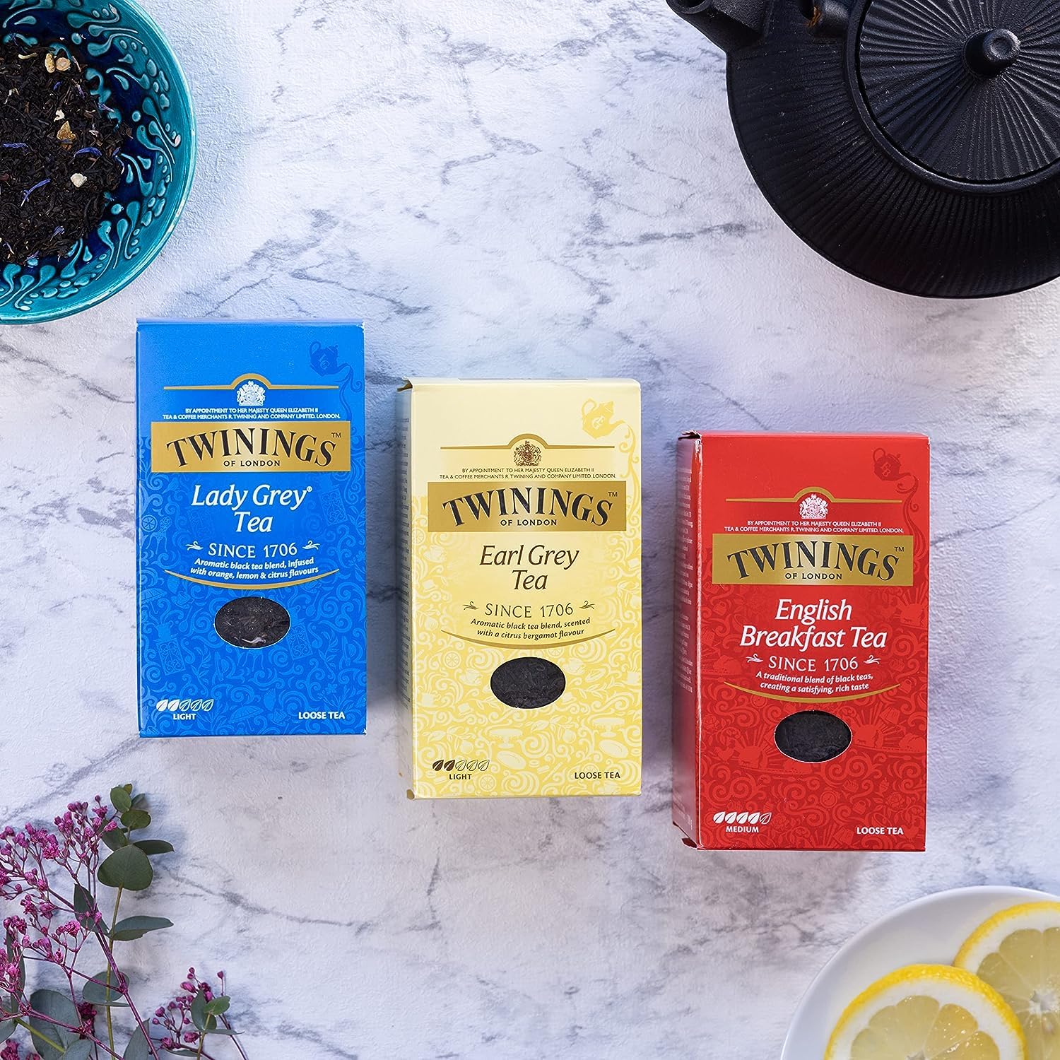 Twinings Earl Grey Tea, confezione da tre tè sfusa da 200g