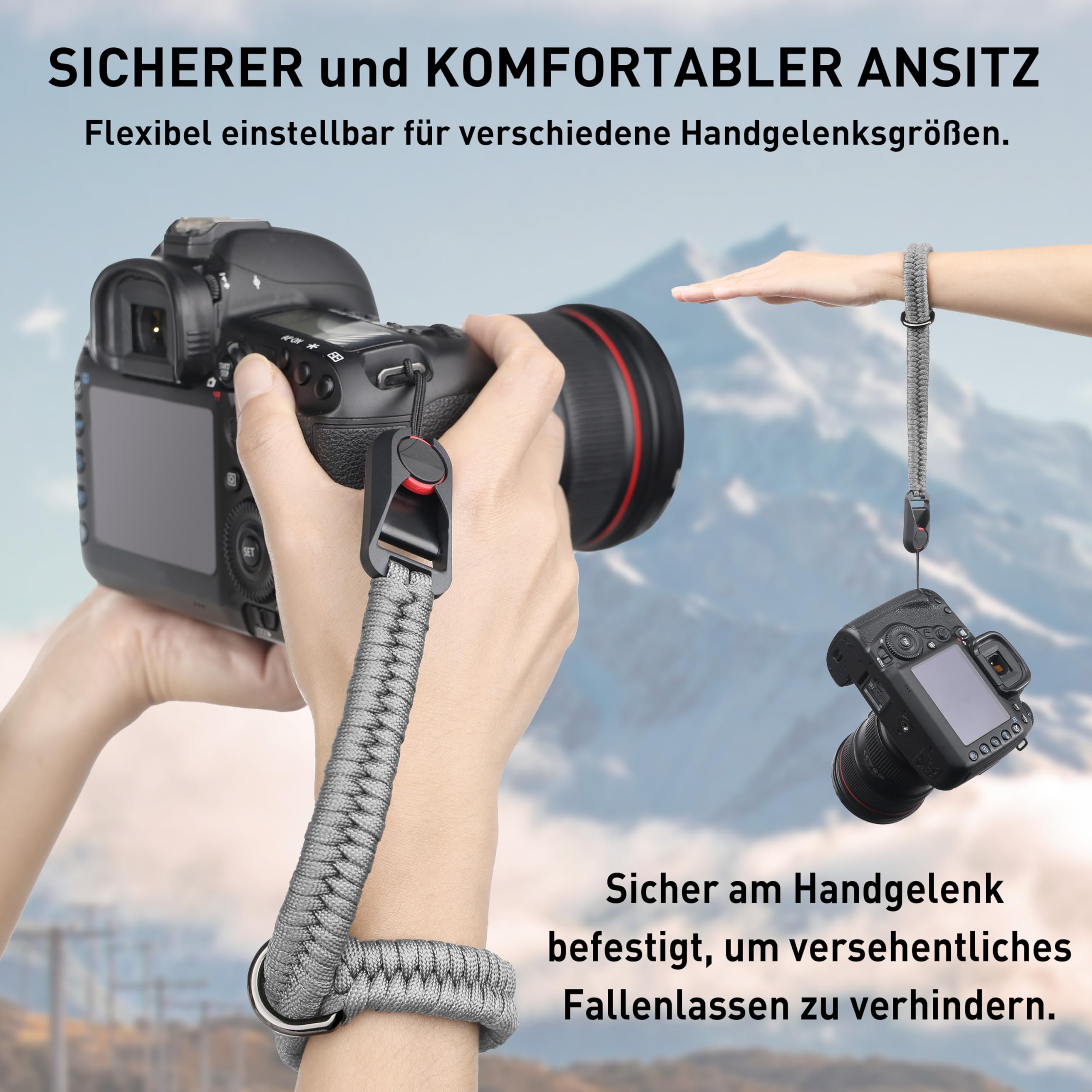 MUZIRI Kameragurt Aus Echtem Leder - 110cm Mit Schulterpolster & Dreiecksringen | Vintage Style