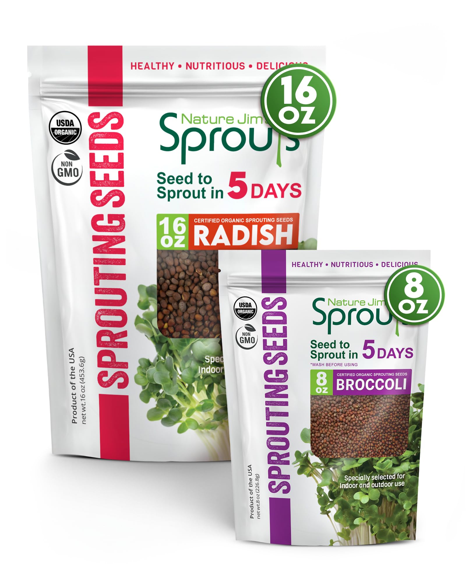 ※SPROUT※ Amazon.com : Nature Jims Broccoli Sprouts & Radish Seeds – Organic