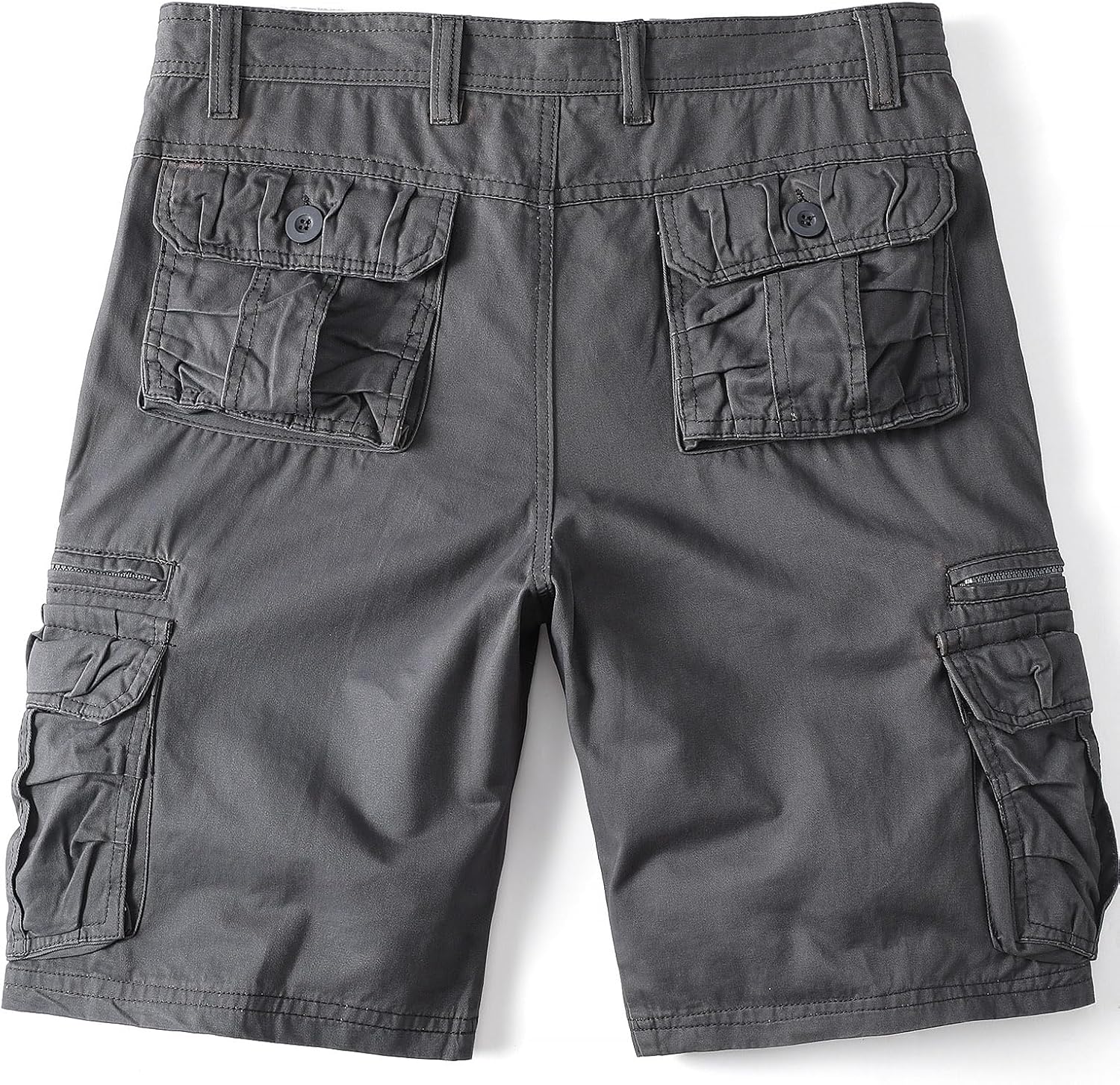 Cargo Short for Men Causal Cotton Ripstop Work Shorts Relaxed Fit Outdoor with Zipper Multi Pockets