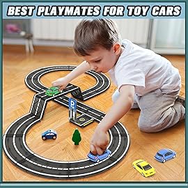 IGIVI Magnetic Tiles Road Set, Roads Expansion Pack, Magnetic Blocks Building Toys for Toddler, Creative Montessori Toys for 3+ Year Old Boys & Girls, Ideal Gifts for Kids Ages 3-5 5-7