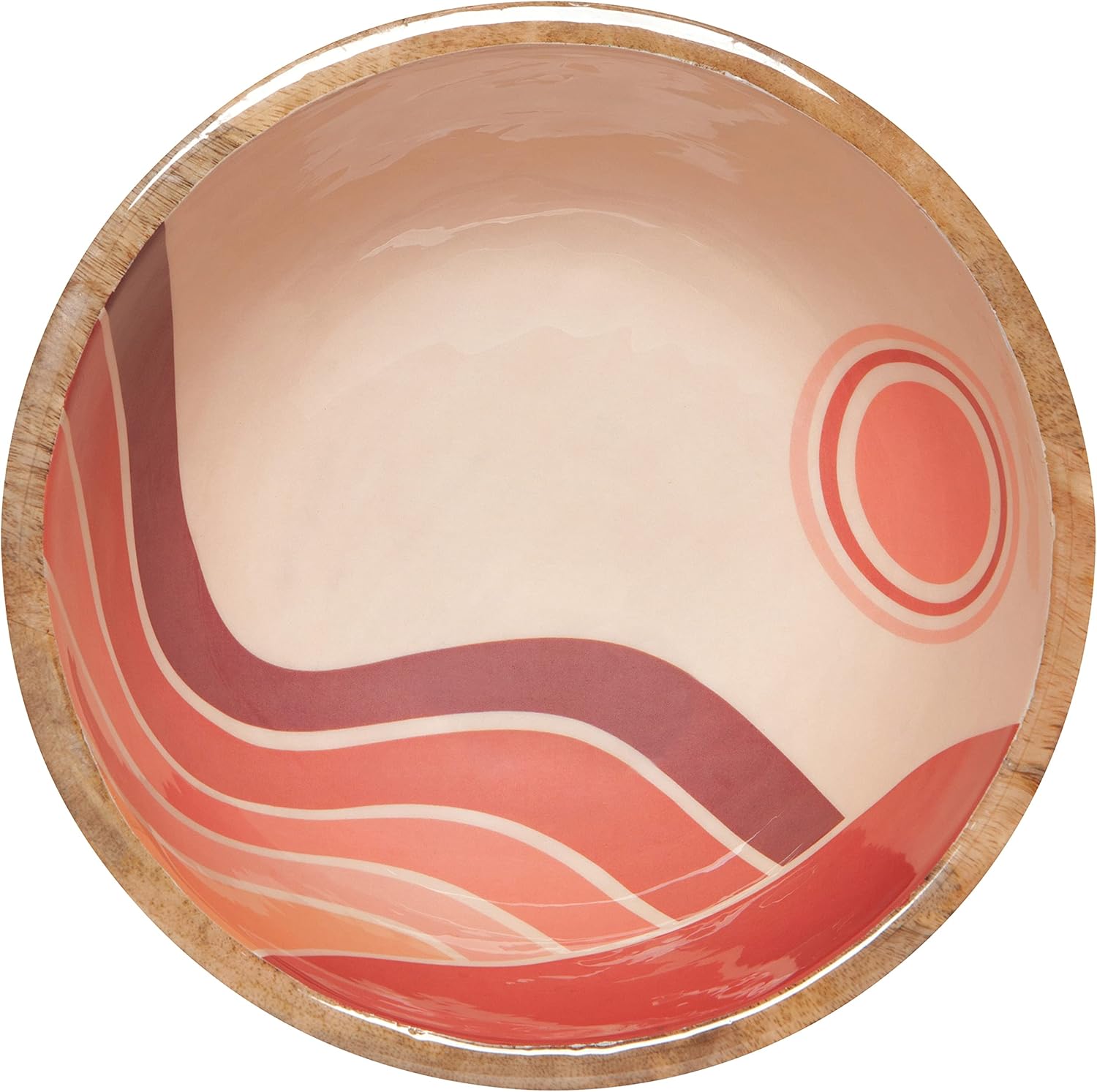 Danica Studio Solstice Mango Wood Serving Bowl, 9.75 x 4 inches