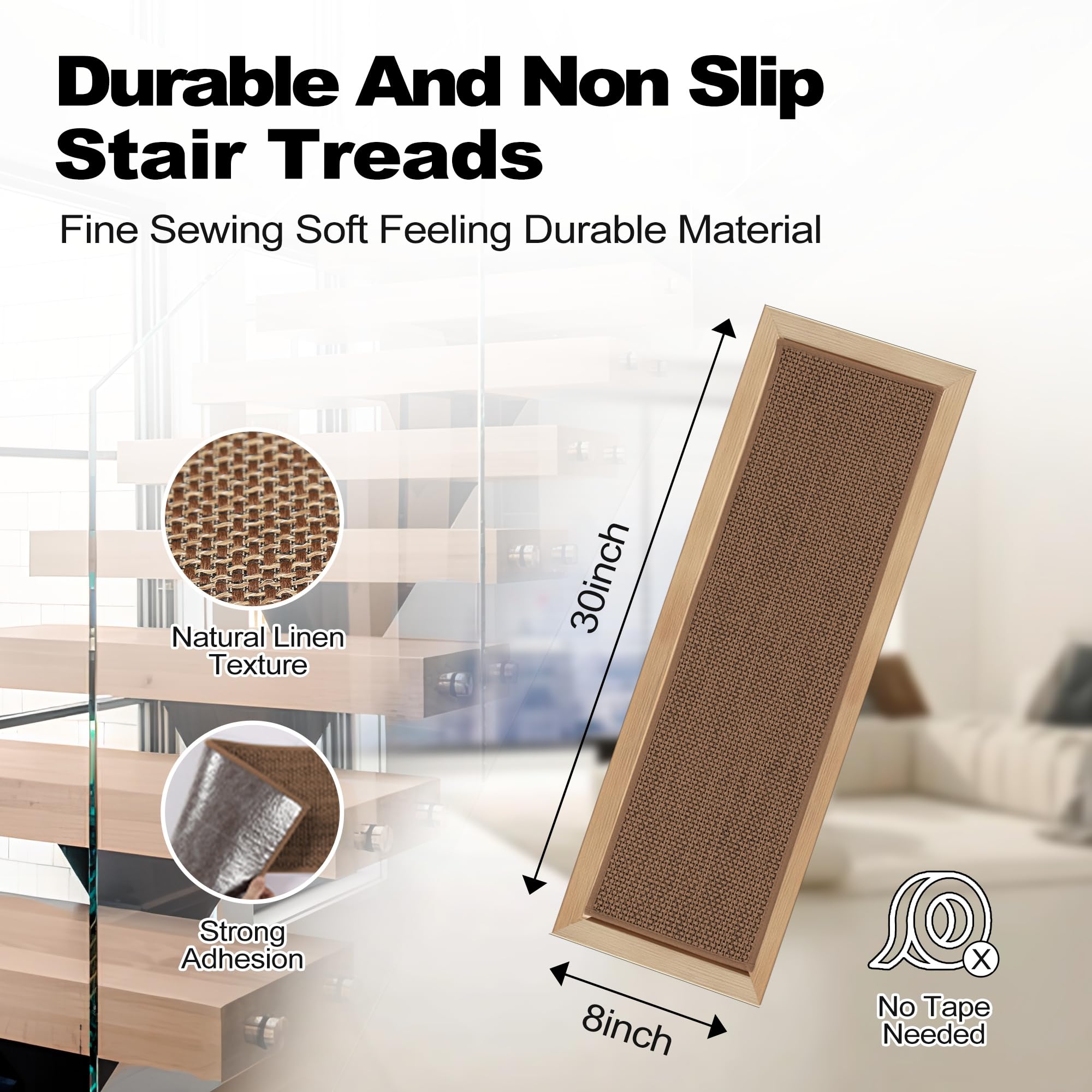 Tanice Tappeti Per Scale 20 X 76 Cm 15 Pz Antiscivolo Scale Per Casa
