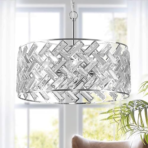 Lámpara colgante de cristal dorado de 1 luz, mini lámpara colgante de techo con prismas K9 para isla de cocina, baño, dormitorio o bar