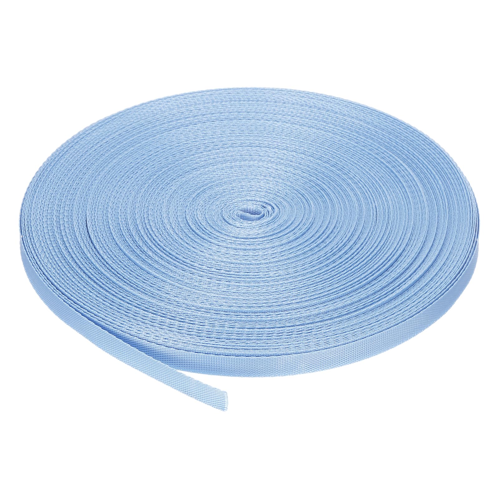 MECCANIXITY Nylon Webbing Strap Flat 3/8 Inch 50 Yards Pale Blue for Outdoor DIY Gear Repair, Backpack, Luggage-Rack, Crafts