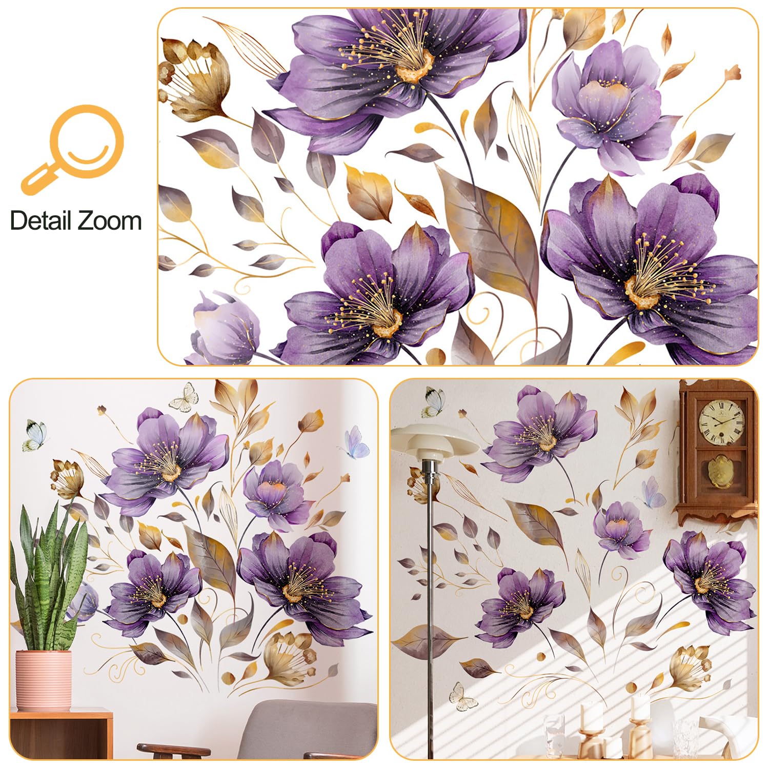 AM AMAONM Creative Removable Flowers Wall Decal DIY Ghana