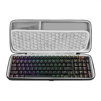 Geekria 90%-96% Keyboard Case, Hard Shell Travel Carrying Bag for 100 Keys Computer Mechanical Keyboard, Compatible with RK Royal KLUDGE RK100, ASUS ROG Strix Scope II 96, Keychron Q5, Aula F99
