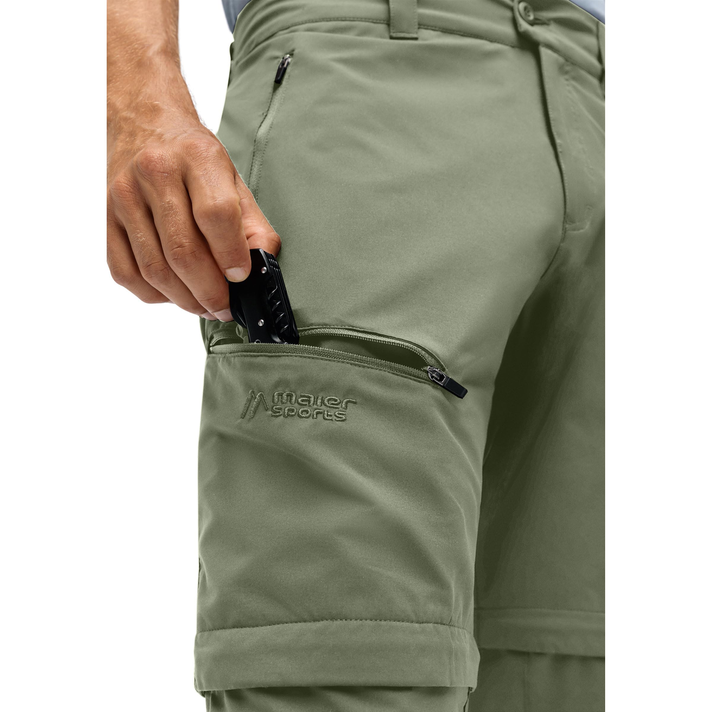 Maier Sports Tajo Zip Loop, męskie spodnie trekkingowe, wodoodporne spodnie outdoorowe do trekkingu i wędrówek, praktyczna funkcja Zipp-Off, nie zawiera PFC, mSTRETCH pro 2 i Dryprotec