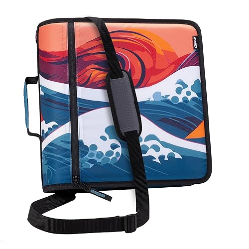 Miniatura 9 de Case-it - Carpeta Mighty Zip Tab escolar con cremallera, expansible, organizadora, múltiples bolsillos, correa hombro, anillos 3 pulgadas, 600 S