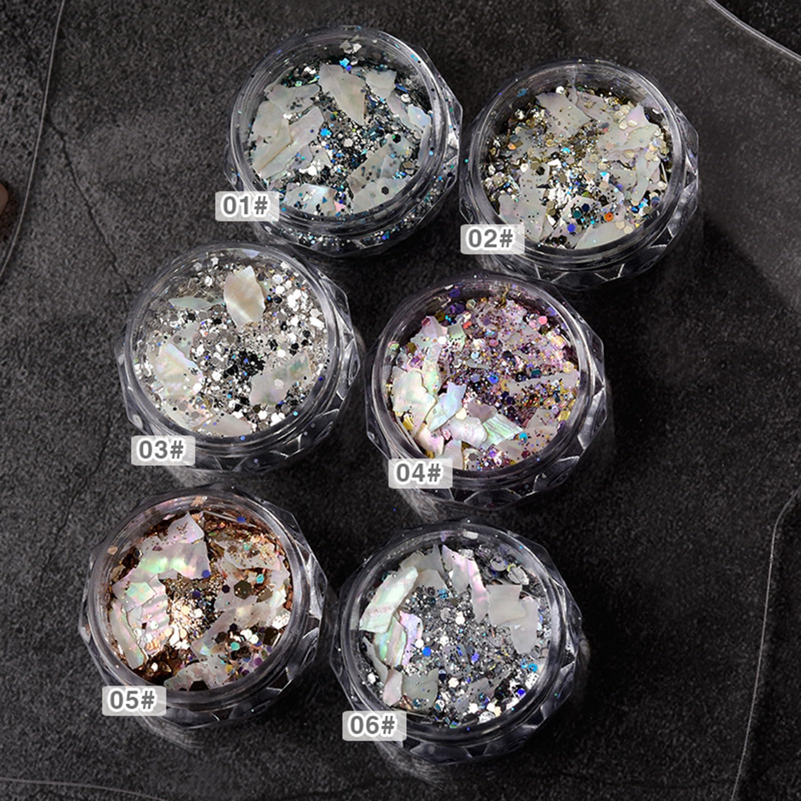 Mixed 3D Irregular Nail Art Abalone Seashells Slices Nail Art Shells Piece UV Gel Glitter Flakes Nail Sequins Nail Shells Pieces