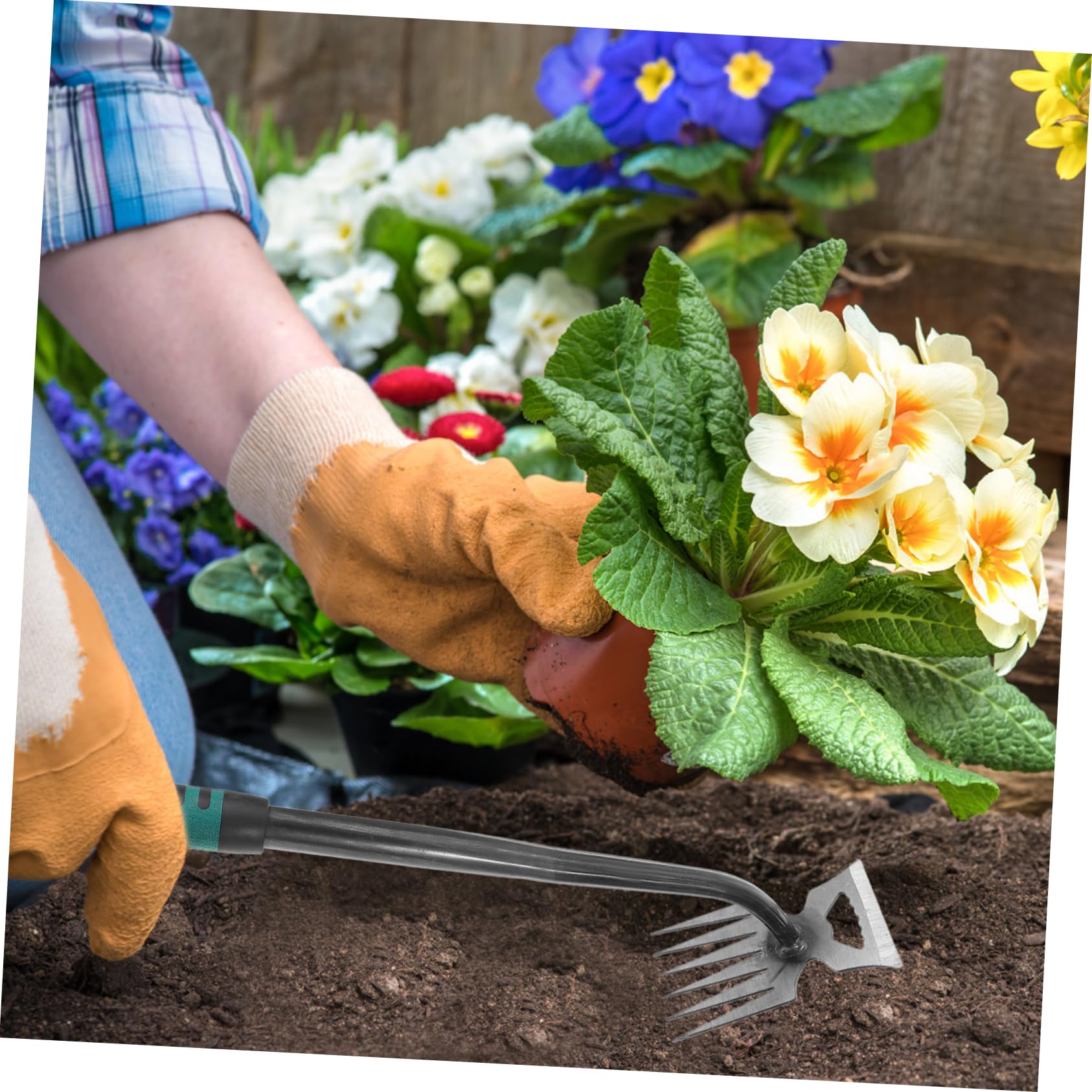 Toyvian 5stücke Garden Weeder Mit Ergonomischem Griff Multifunktionale -hacke Für Effektives Jäten Im Garten Langlebiges Und Stabiles Gartenwerkzeug