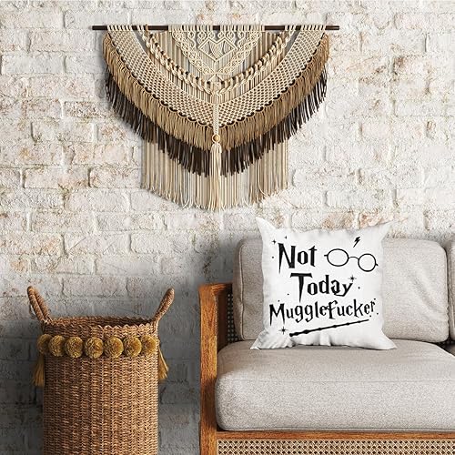 Miniatura 3 de Funda de almohada divertida con citas de la biblioteca, bonita funda de almohada de lino, funda de cojín para decoración del hogar, regalos, 18 x 18