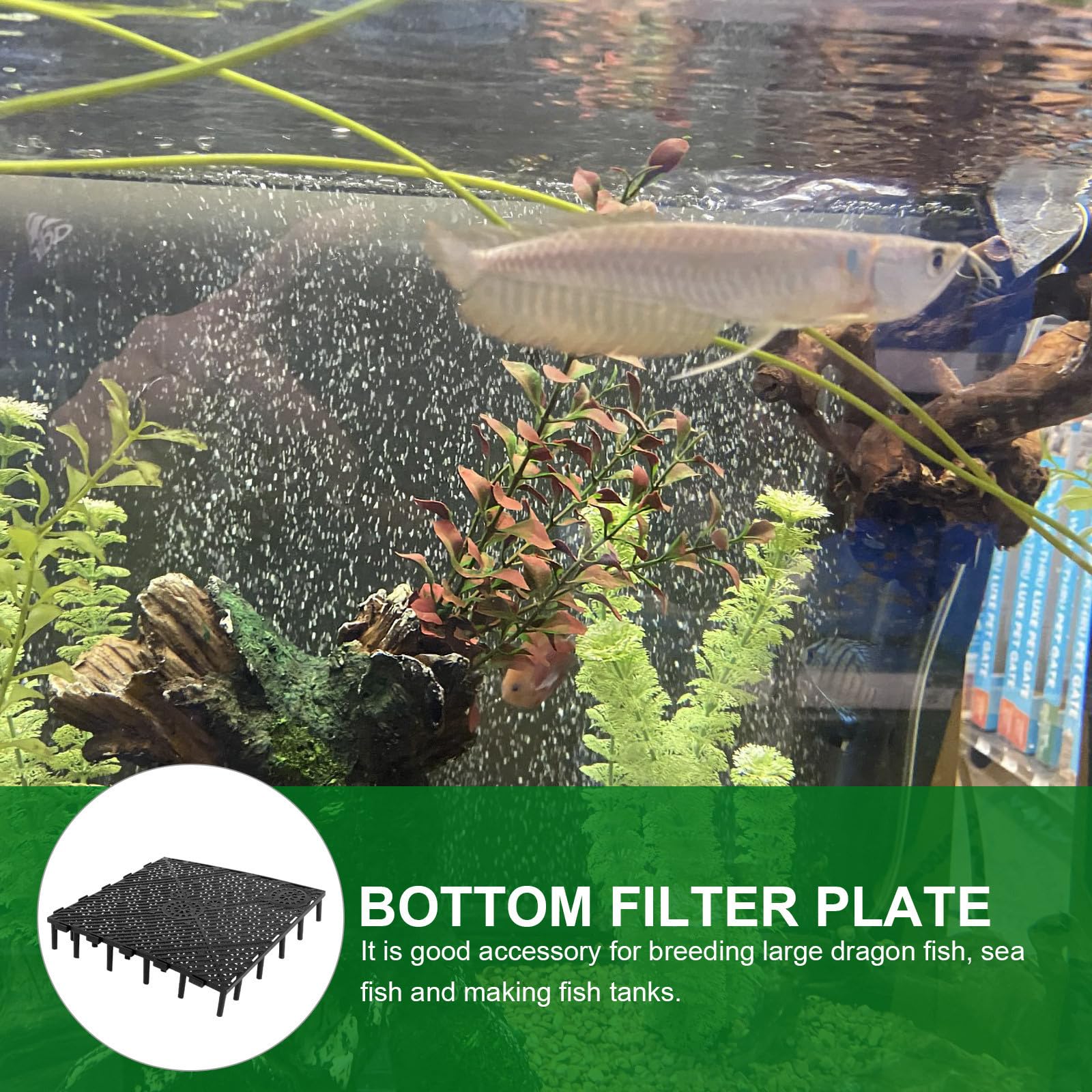 MAGICLULU Plaques Filtrantes Filtration de Fond Lot de 20 en PVC pour Aquarium, Installation par Emboîtement, Souplesse et L’élevage de Poissons