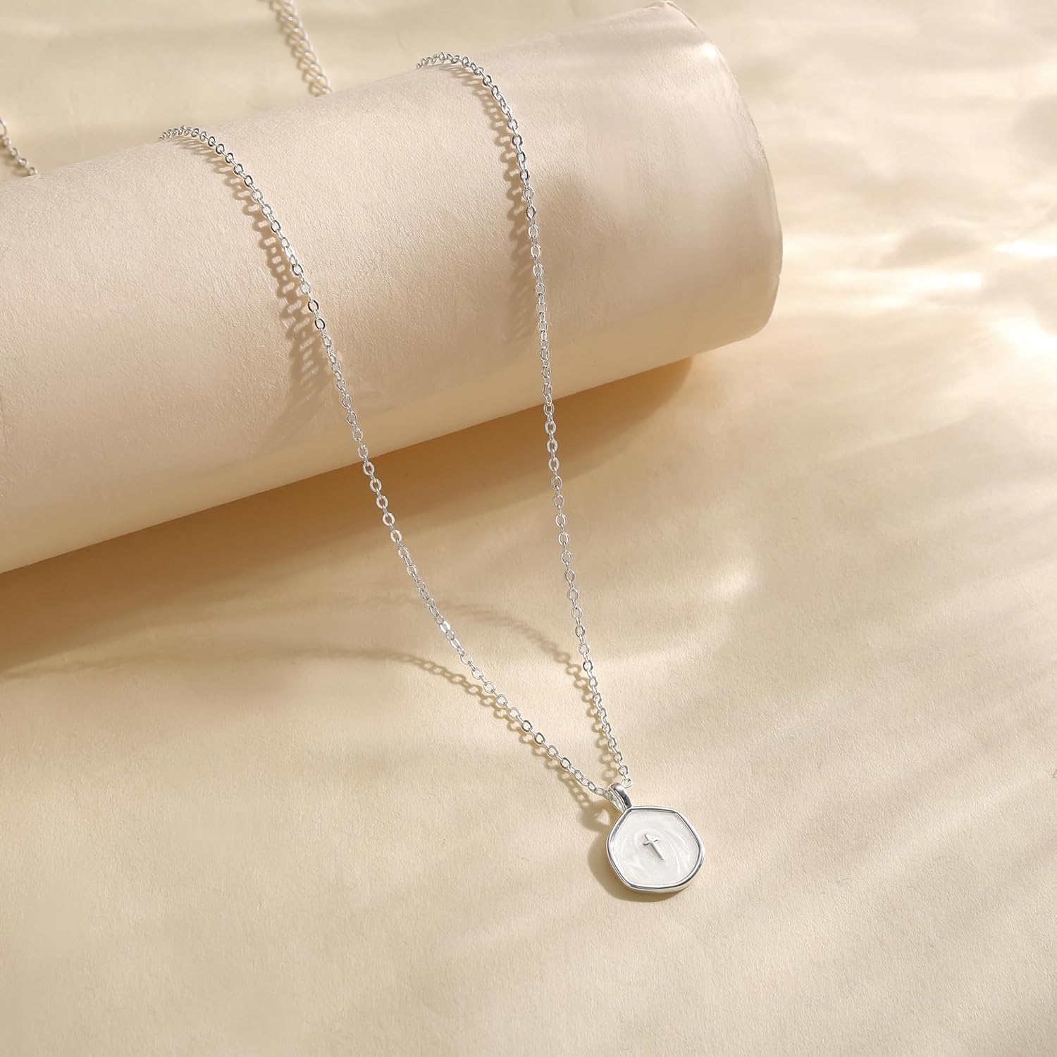 Cross Necklace for Women Dainty 14K Gold Plated Cross Necklace, Simple Cute Gold Cross Charm Necklaces for Women Easter Christian Baptism Religious Faith Jewelry Gifts - Image 6