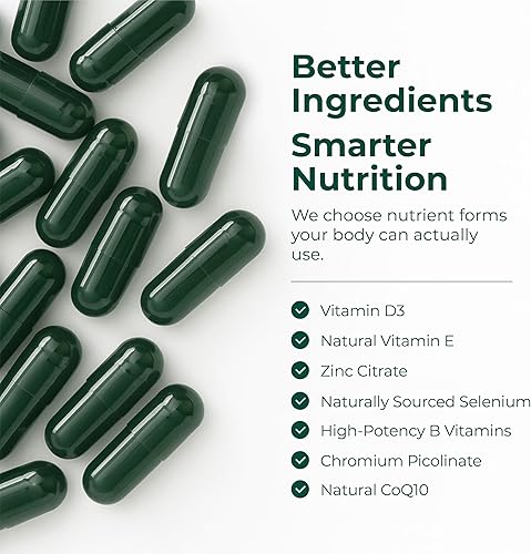 Miniatura 7 de Multivitamínico para hombres Multivitaminas esenciales para hombre y multiminerales 60 cápsulas líquidas con vitamina B12, A, D, C, zinc, magnesio