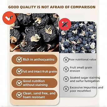 Black Goji Berries Organic, 7oz (200g) - Premium Dried Superfood | No Additives, Vegan | Tea, (Hei Gou Qi)