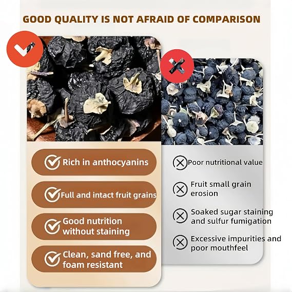 Black Goji Berries Organic, 7oz (200g) - Premium Dried Superfood | No Additives, Vegan | Tea, (Hei Gou Qi)