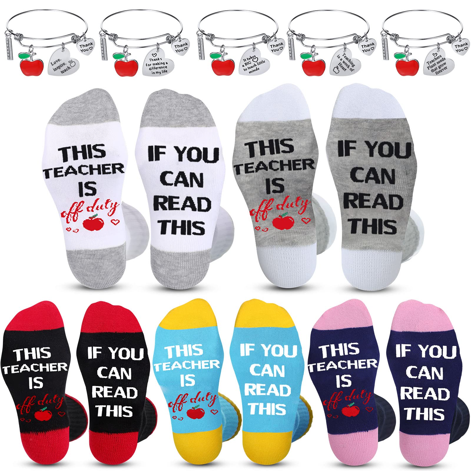 Kenning 2024 Teacher Appreciation Gift Set 5 Pairs Funny Novelty