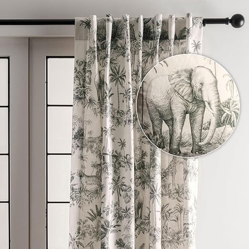 Maison d' Hermine Curtains for Living Room 100% Cotton 96 inch Length One Panel 