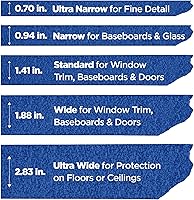 Vista 7 de Scotch Painter's Tape - Cinta de pintor original multisuperficie, 1.88 pulgadas x 60 yardas, 8 rollos, azul, cinta que protege superficies y se