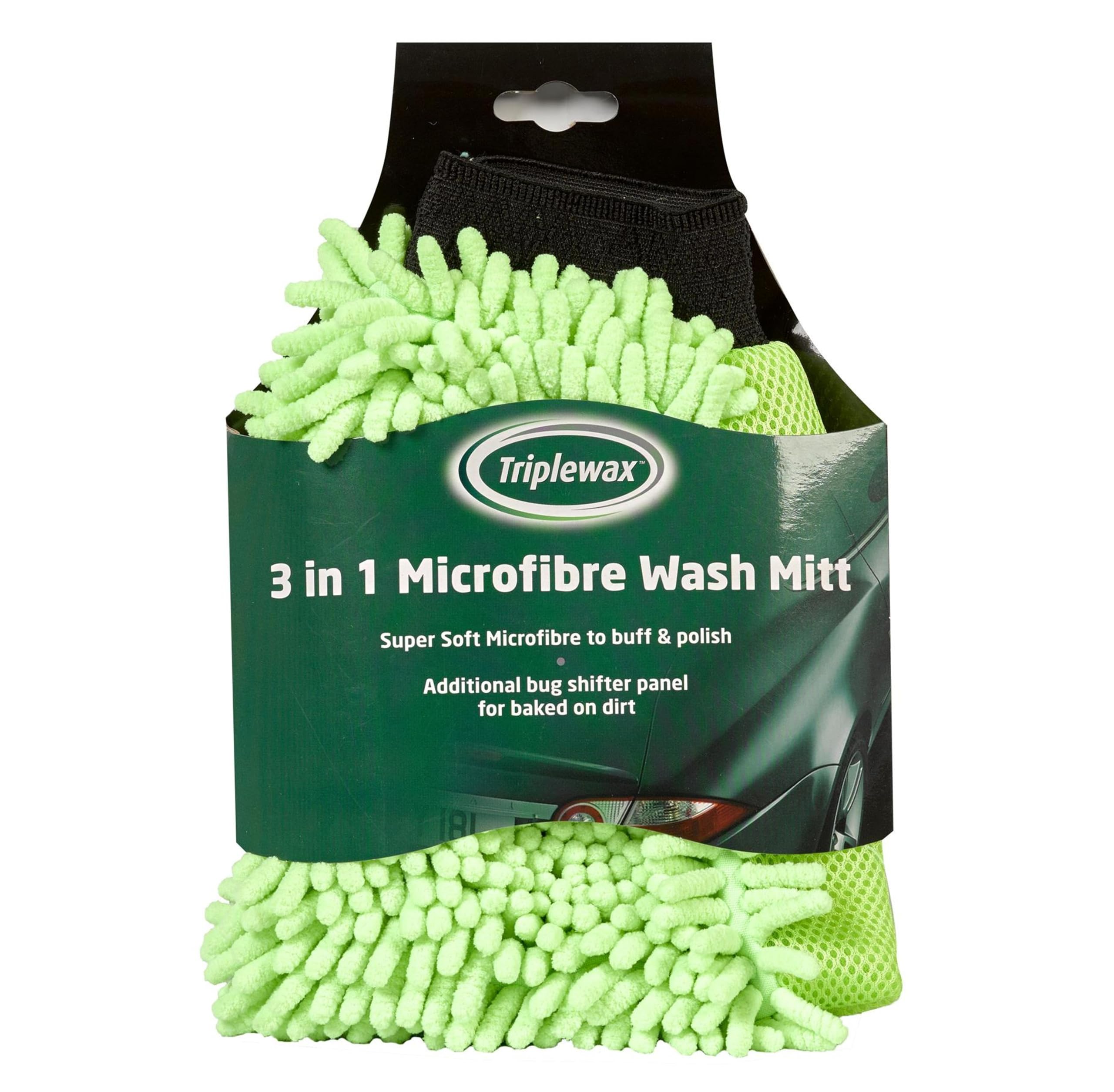 Triplewax 3 In 1 Microfibre Wash Mitt Car Caravan Noodle Sponge Washing Dirt
