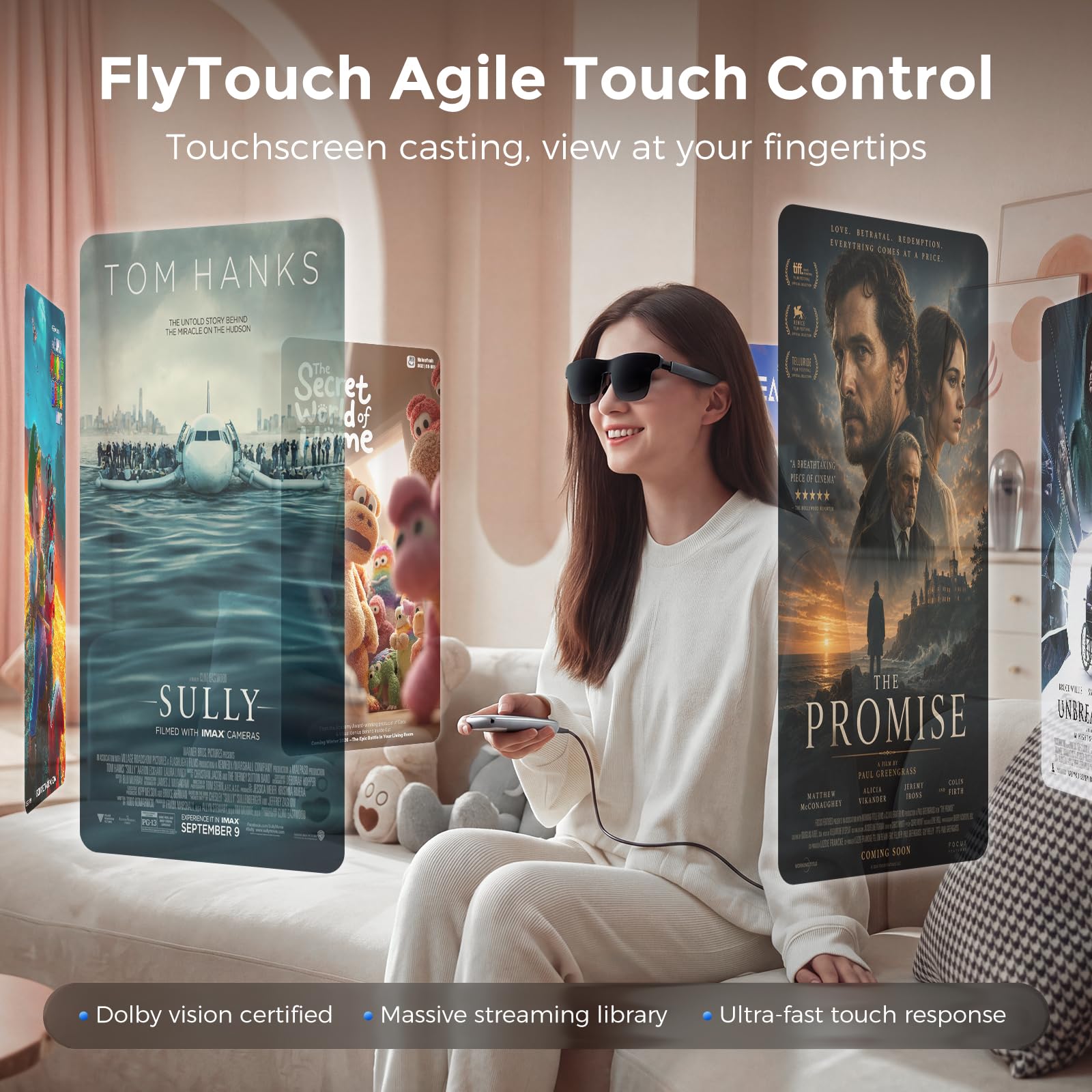 Lunettes Intelligentes AR avec Écran Cinéma de 267″