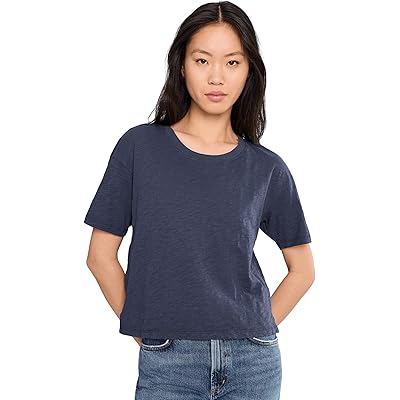 Mod-o-doc Shrunken Boxy Crew Neck Short Sleeve Tee sailor blue