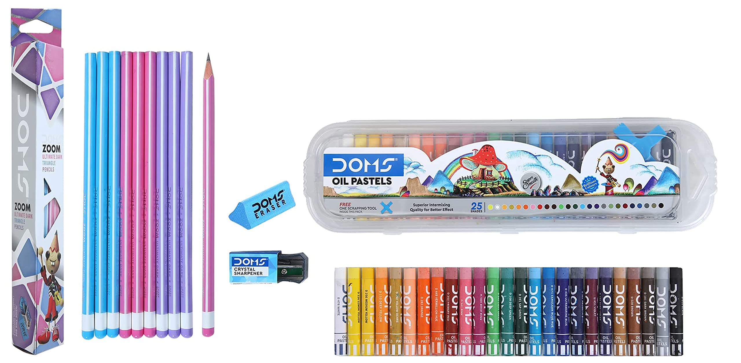Doms Zoom Ultimate Dark Triangle Pencils (Pack of 50 Pencils) Oil