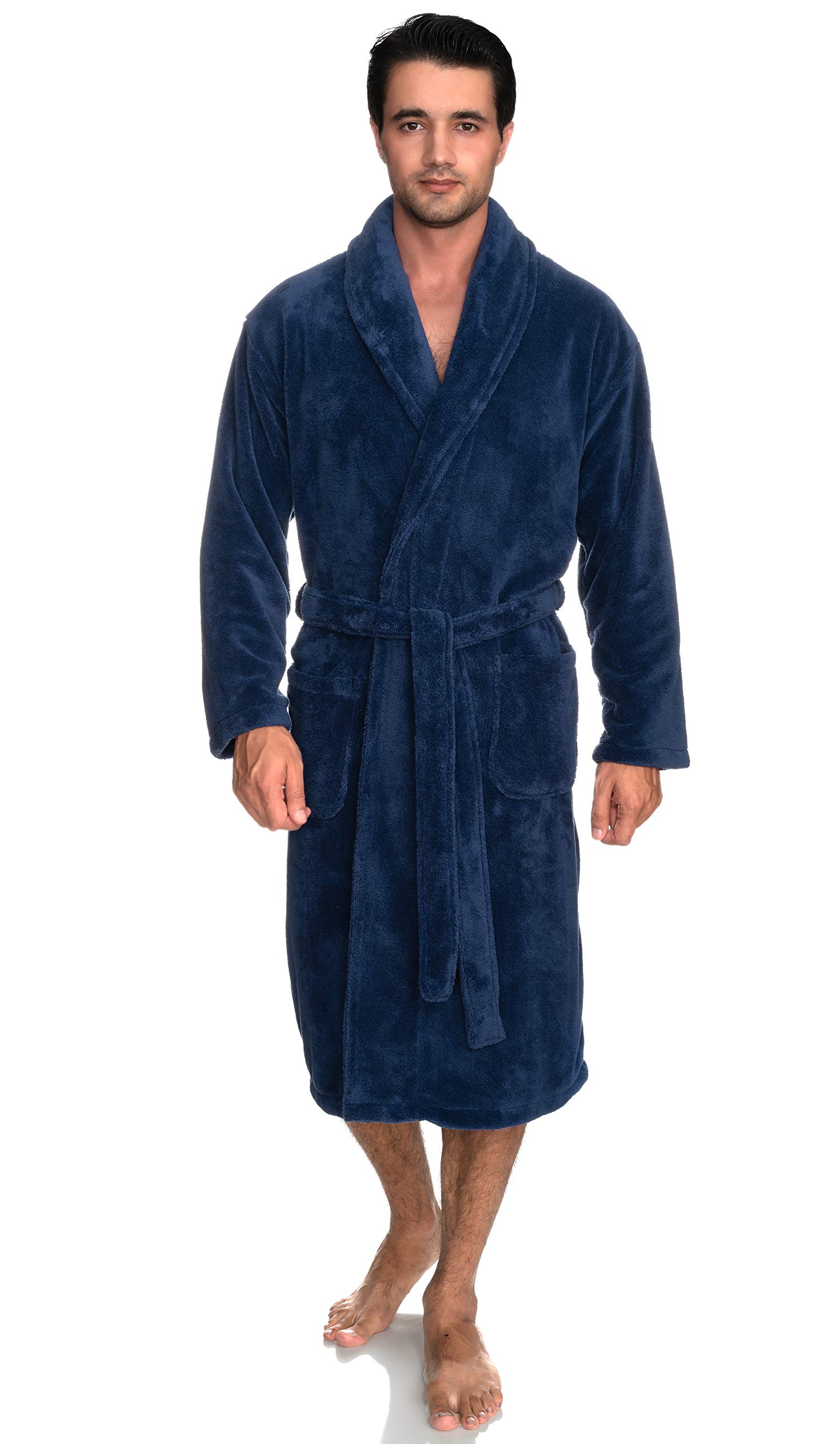 TowelSelections Men's Super Soft Plush Bathrobe Fleece Spa Robe