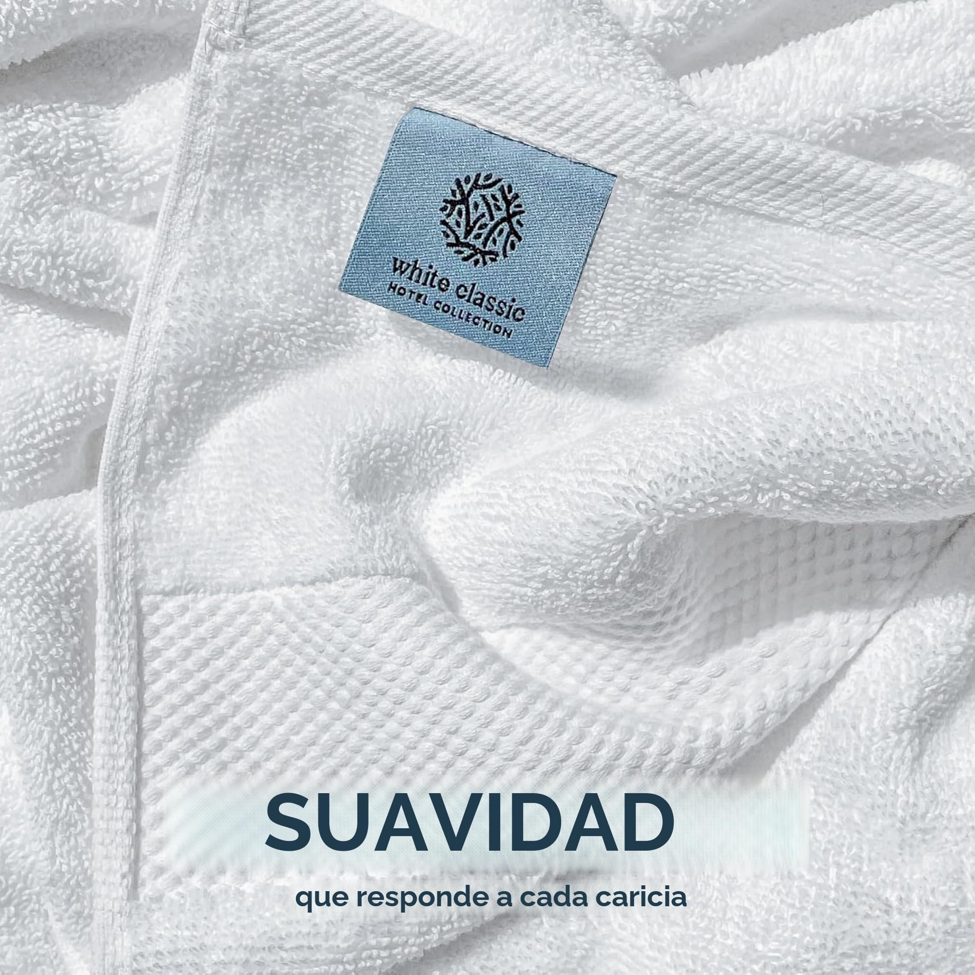Fazzini Coccola Invitados Y Toalla, 100% Algodón, Blanco, 110 X 60 X 0.5 Cm, 2 Unidad