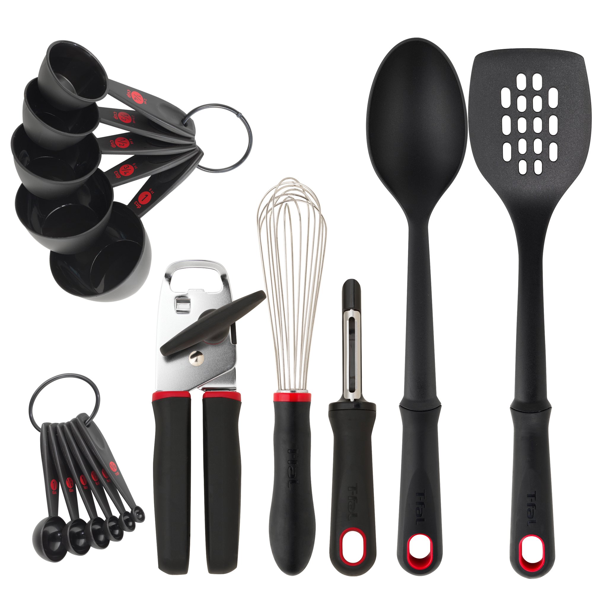 T-fal 16 Piece Comfort Tool and Gadget Set, Stainless Steel