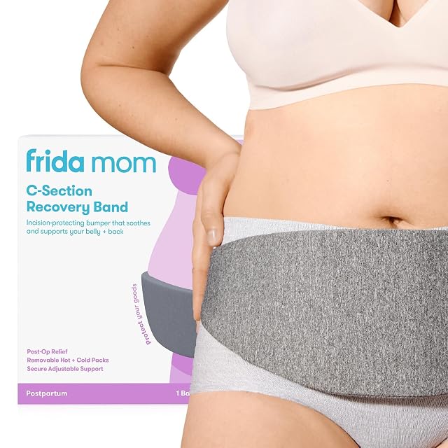 Frida Mom C-Section Hot Cold Therapy Belly Binder C-Section Recovery Must Have Belly Band Incision Protector for Post-Op