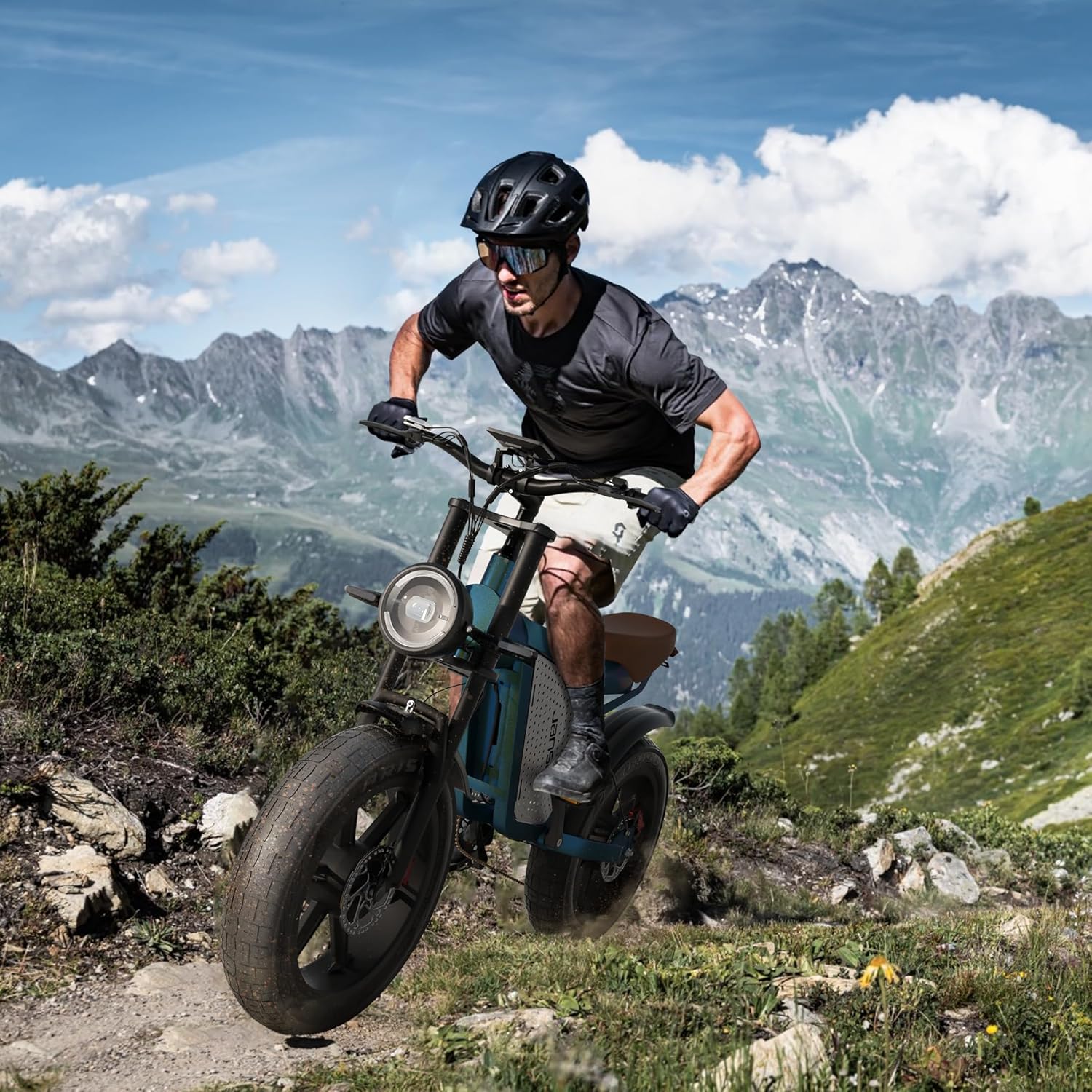 JANSNO Electric Bike,1500W Motor Electric Bike for Adults with 48V 23Ah Battery,31MPH 120 Miles, 20" x 4.0 Electric Dirt Bike,7-Speed Off Road ebike UL Certified for for Mountains, Snow, Sand