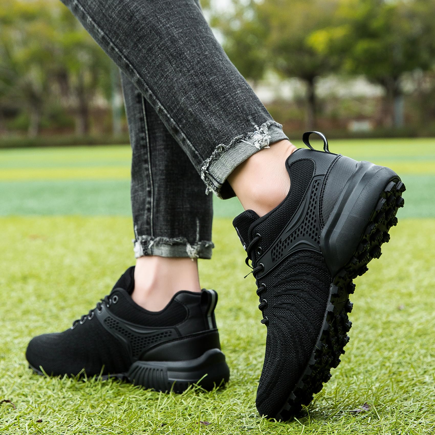 Zapatillas de senderismo para hombre, ligeras, transpirables, para caminar, senderismo, tenis, entrenamiento cruzado
