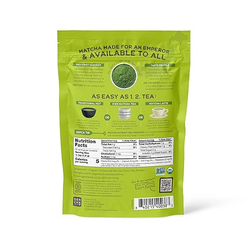 Miniatura 5 de SENCHA Naturals Matcha del emperador, polvo de matcha 100% ceremonial