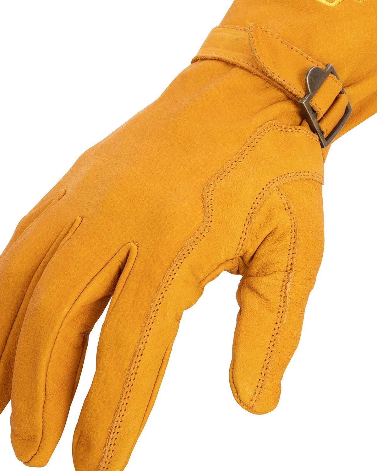 Estwing Classic Leather Driver Work Glove with Adjustable Wrist Strap in Russet Brown