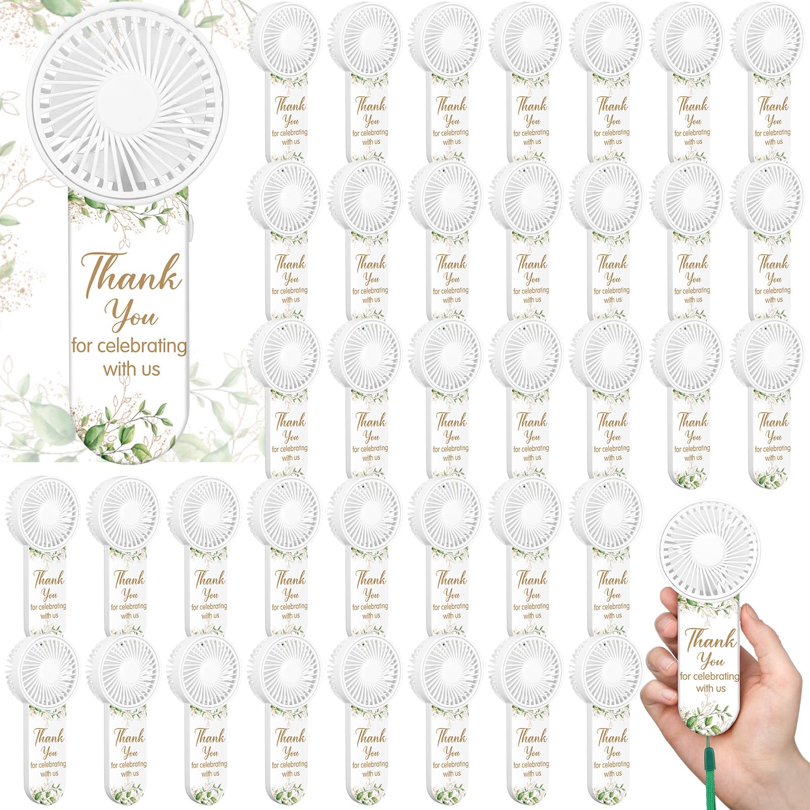 Amazon.com: VIHOSE 50 Pack Wedding Handheld Battery Fans Bulk