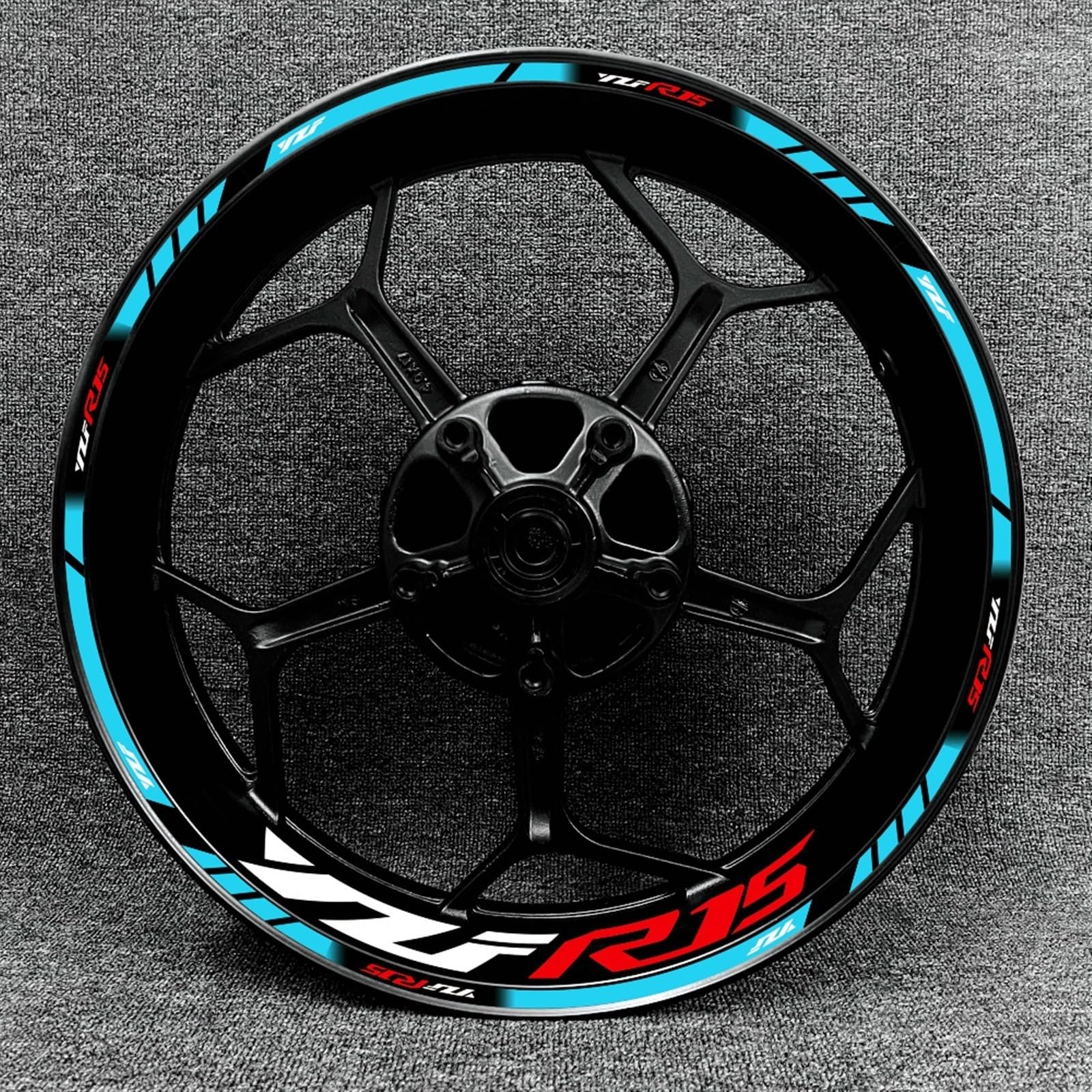Motorcycle Wheel Rim Decal Decorative Hub Waterproof Reflective Sticker for Yamaha YZF R15 Decorative(Color16)