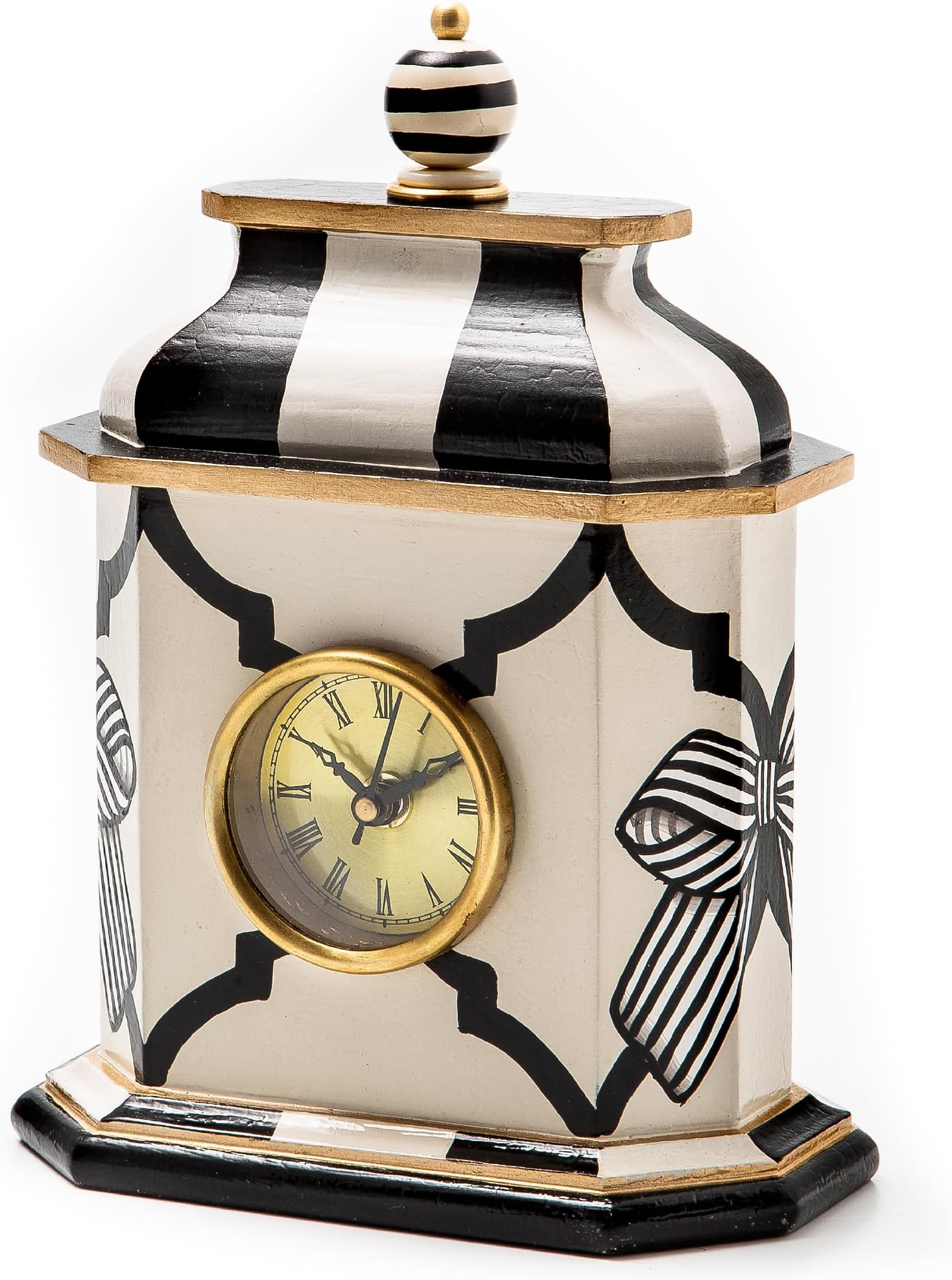 MACKENZIE-CHILDS Clock, Decorative Clock for Kitchen and Living Room, Pretty as a Bow